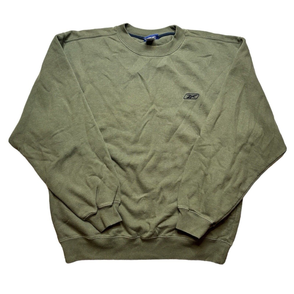 Vintage90s Reebok Green Crewneck Logo Sweatshirt Size Men’s Medium Pullover